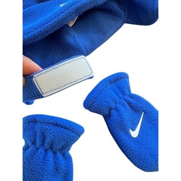 Nike Infant Fleece Hat Mittens Set Blue Baby - Picture 4 of 13